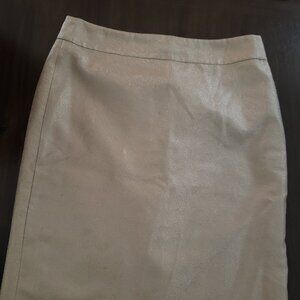 J.crew holiday sparkly gold silk pencil skirt